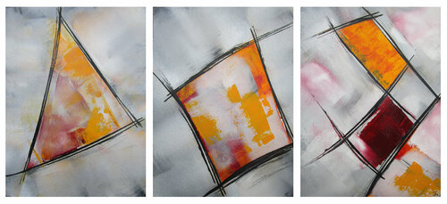 Trust 1-3   Triptychon von Kerstin Franz, Werk auf Papier kaufen auf Singulart