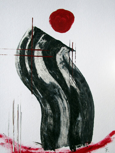 angel in red 2 di Kerstin Franz, Opera su carta in vendita su Singulart