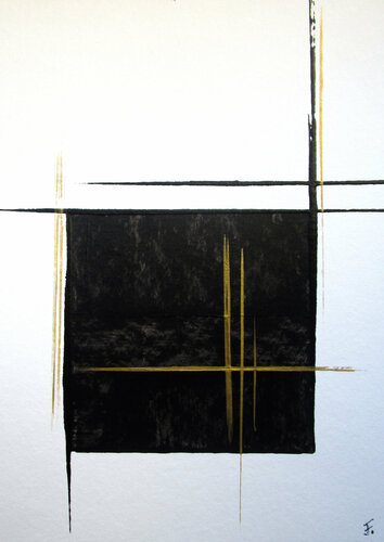 pure lightgold 4 di Kerstin Franz, Opera su carta in vendita su Singulart