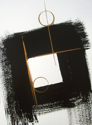 pure deep gold 2 di Kerstin Franz, Opera su carta in vendita su Singulart
