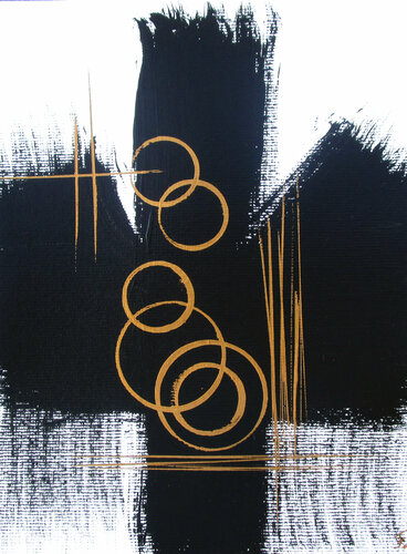 pure deep gold 4 di Kerstin Franz, Opera su carta in vendita su Singulart