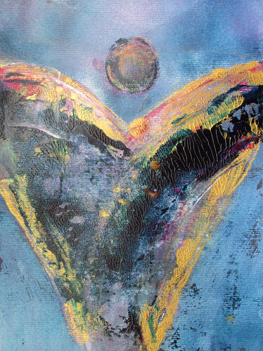 Energie Engel 2022-002 / Energy Angel 2022-002 van Kerstin Franz, Werk op papier te koop op Singulart