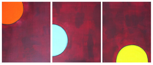 Triptychon Farbkreise 1- 3 Kerstin Franz