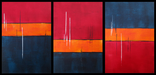 colorfields 40 A / B / C - Triptychon de Kerstin Franz, Obra en papel a la venta en Singulart