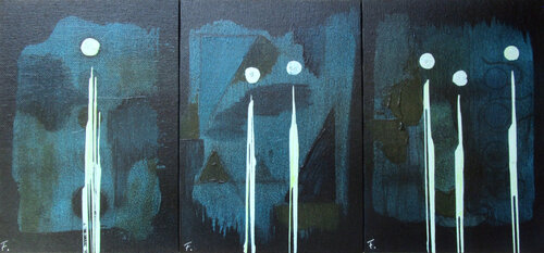 Begegnungen 4-5-6 Triptychon di Kerstin Franz, Pittura in vendita su Singulart