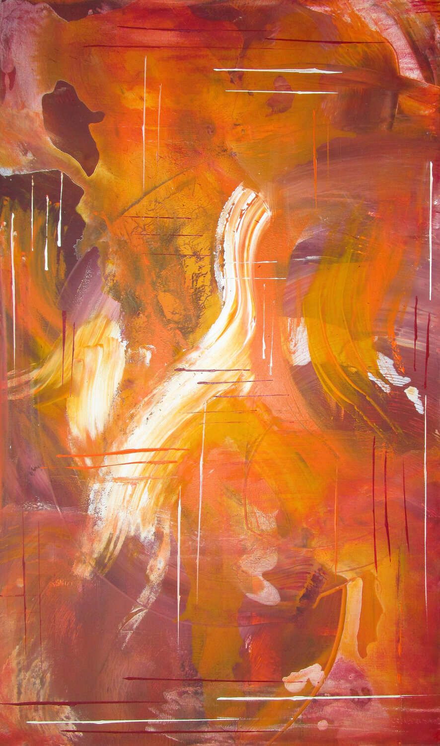 Mural Wallpaper sorcerer | A mystical mage in a fiery cosmos — WonderMural, image size:886x1500