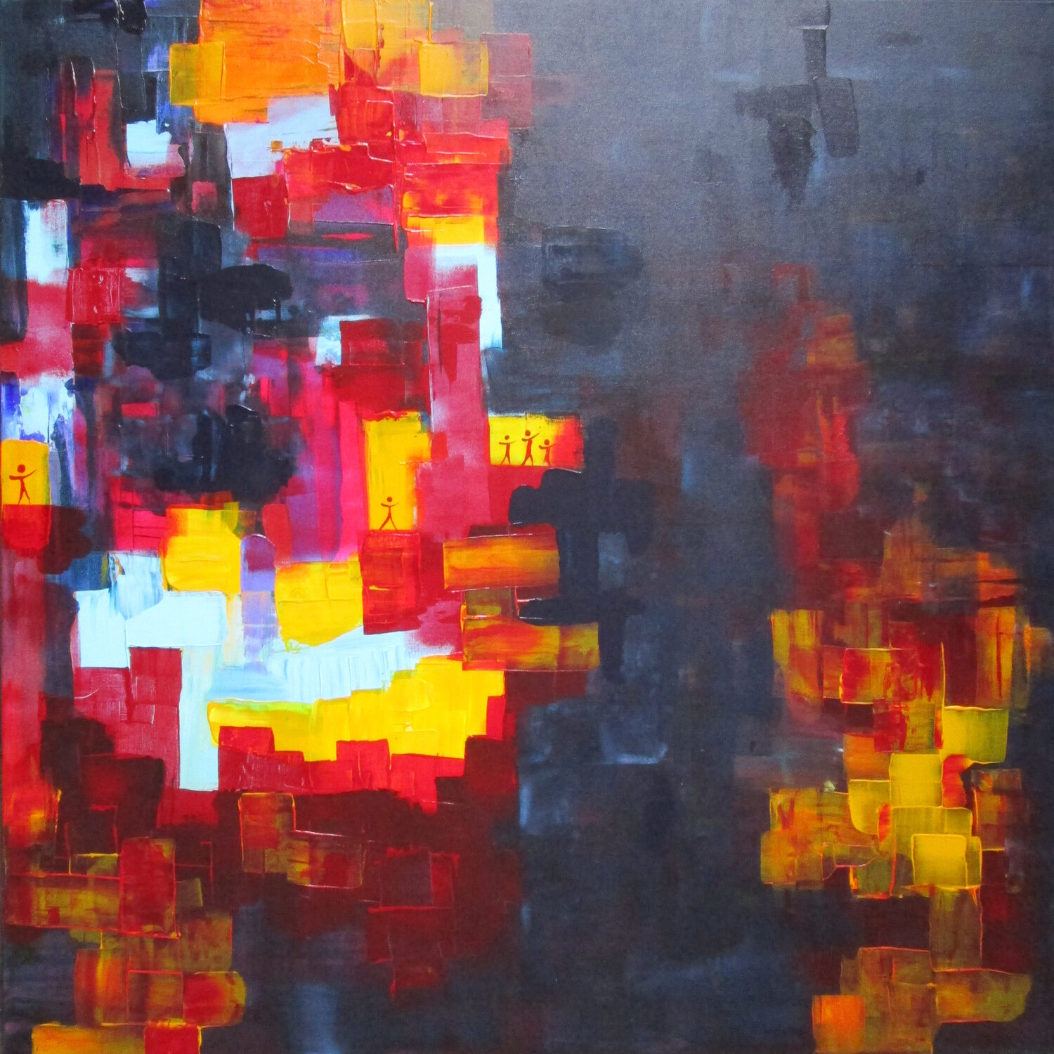 Kunst(T)räume in Bunt Kerstin Franz Originalgemälde zu verkaufen