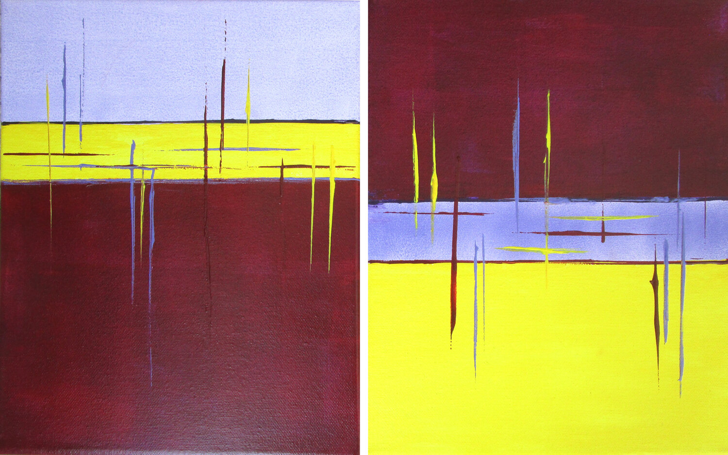 colorfields 26 + 27 / Diptychon Kerstin Franz Originalgemälde zu verkaufen