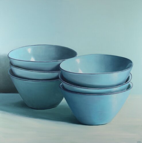 Bergen - 2x3 Handmade Bowls van Minke Buikema-Duste, Schilderij te koop op Singulart