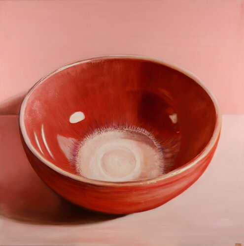 Bergen - Red Bowl by Minke Buikema-Duste, Painting for Sale on Singulart