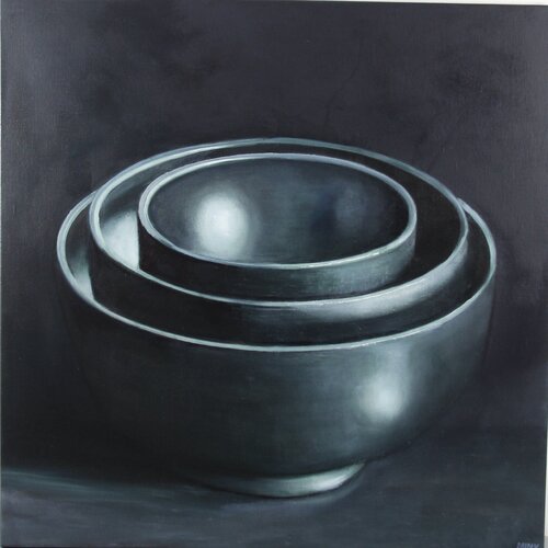 Bilbao - Black cups von Minke Buikema-Duste, Malerei kaufen auf Singulart