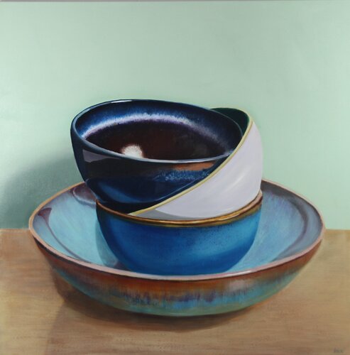 Lissabon - MIIO Cups by Minke Buikema-Duste, 회화 for Sale on Singulart