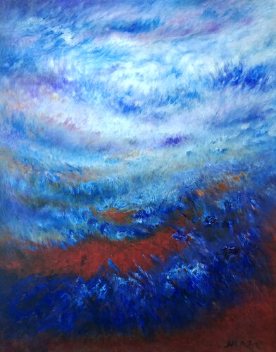 Blaue Berge by Meng Xi Hauenstein, Painting for Sale on Singulart