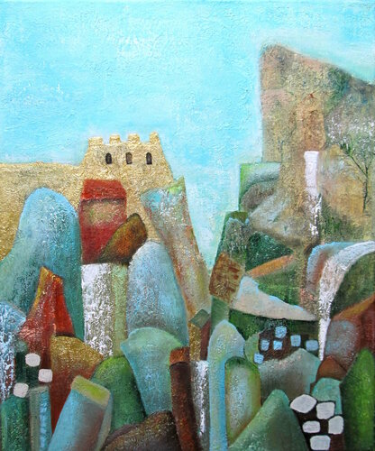 Das goldene Schloss by Blanka Mandel, Painting for Sale on Singulart