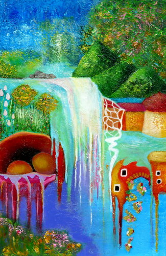 Abstrakte Landschaft di Blanka Mandel, Pittura in vendita su Singulart