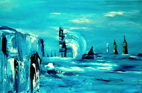 Ende der Eiszeit di Blanka Mandel, Pittura in vendita su Singulart