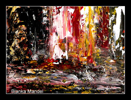 Energiefluss- inspiriert von Gerhard Richter von Blanka Mandel, Malerei kaufen auf Singulart