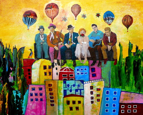 Halbgötter unserer Zeit di Blanka Mandel, Pittura in vendita su Singulart