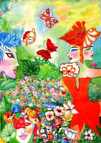 Die Verwandlung im Tanz di Blanka Mandel, Pittura in vendita su Singulart