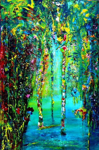 Mein Spaziergang-  inspiriert von Gerhard Richter von Blanka Mandel, Malerei kaufen auf Singulart