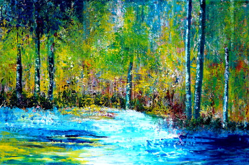 Zauberwald (5) van Blanka Mandel, Schilderij te koop op Singulart
