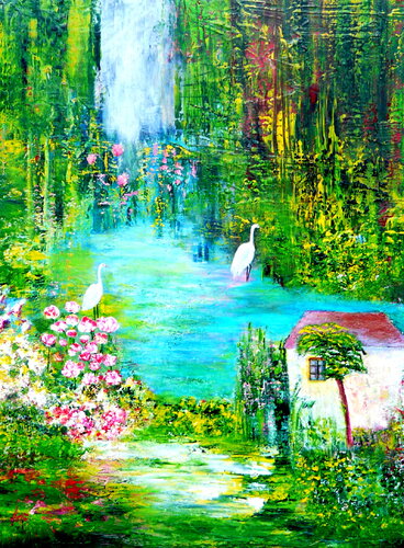Mystical Place (25) van Blanka Mandel, Schilderij te koop op Singulart