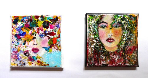 Vanessa und Verena von Blanka Mandel, Malerei kaufen auf Singulart