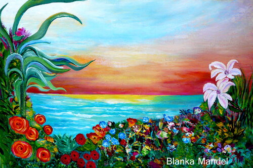 Tropical Paradise von Blanka Mandel, Malerei kaufen auf Singulart