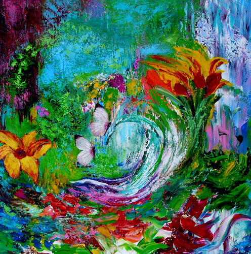Wenn die Welle den Weg freischlägt by Blanka Mandel, Painting for Sale on Singulart