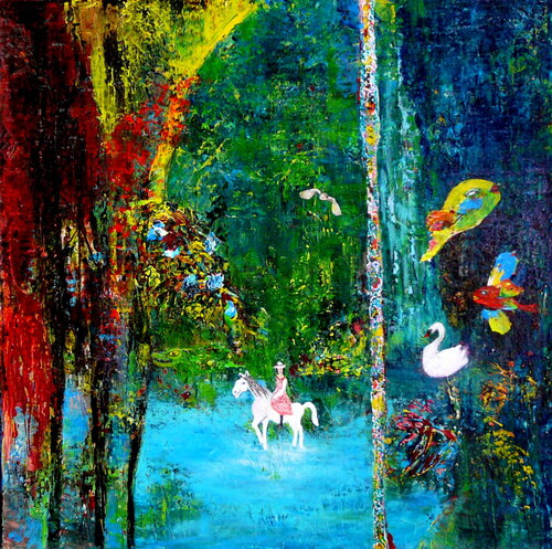 Fliegende Fische par Blanka Mandel, Peinture en vente sur Singulart