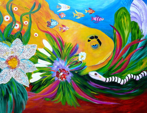 Rendez-vous unter Wasser by Blanka Mandel, Painting for Sale on Singulart