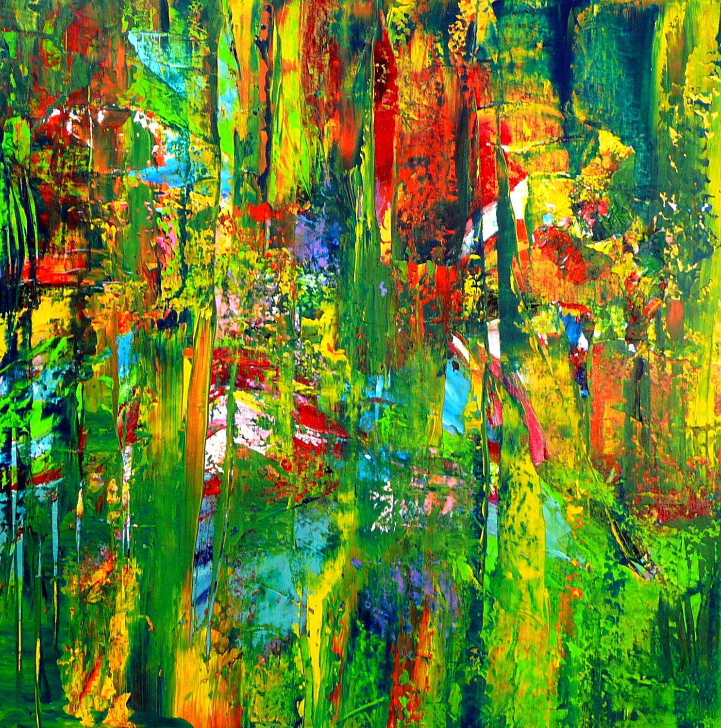 Innere Landschaft-  inspiriert von Gerhard Richter Blanka Mandel Originalgemälde zu verkaufen