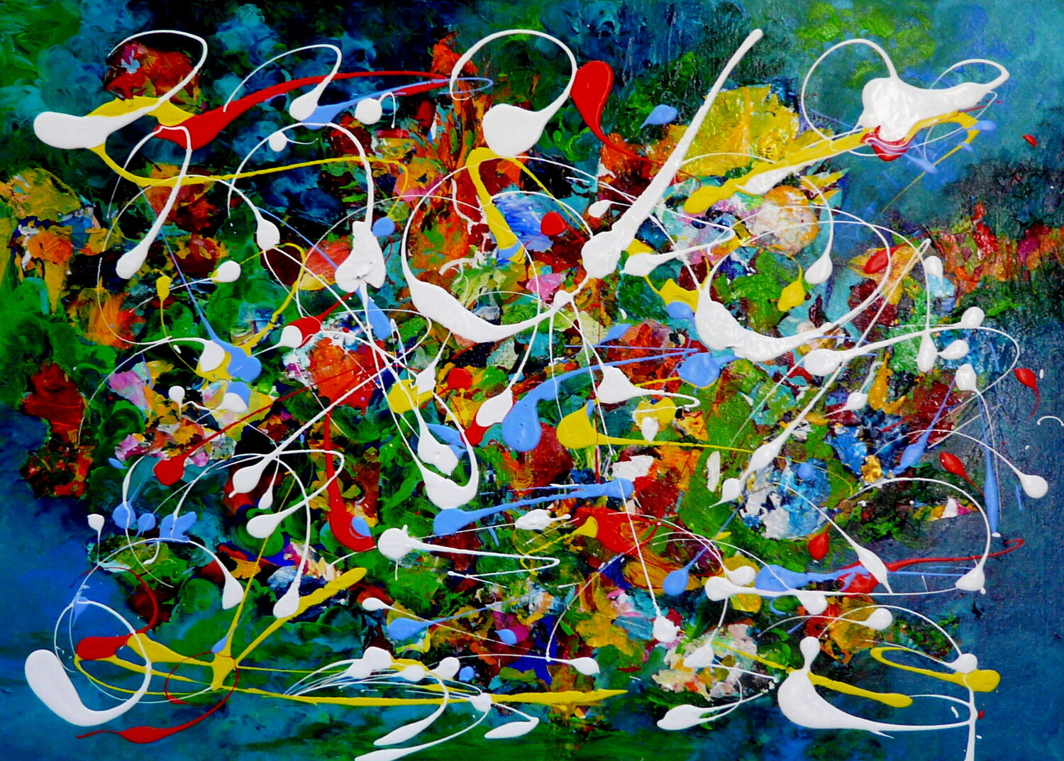Happy Day-  inspiriert von Jackson Pollock Blanka Mandel
