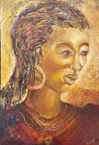 The African Mona van PAUL AKIIKI, Schilderij te koop op Singulart