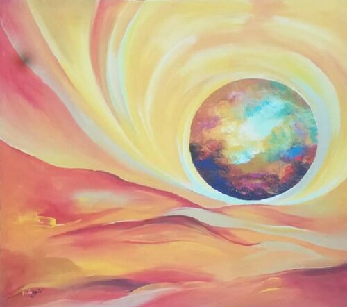 The Golden Sun 2 van PAUL AKIIKI, Schilderij te koop op Singulart