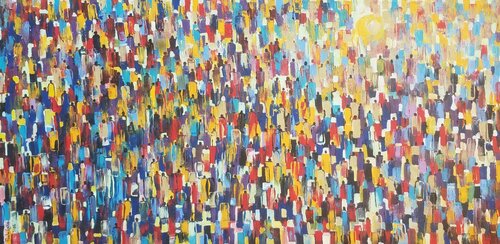 At The Bus stop van PAUL AKIIKI, Schilderij te koop op Singulart