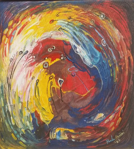 The Red Blossom van PAUL AKIIKI, Schilderij te koop op Singulart