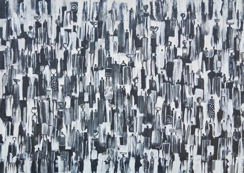 A Busy street by PAUL AKIIKI, Painting for Sale on Singulart