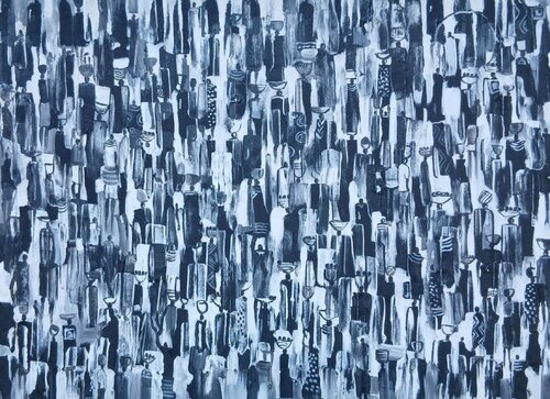 A walk downtown by PAUL AKIIKI, Painting for Sale on Singulart