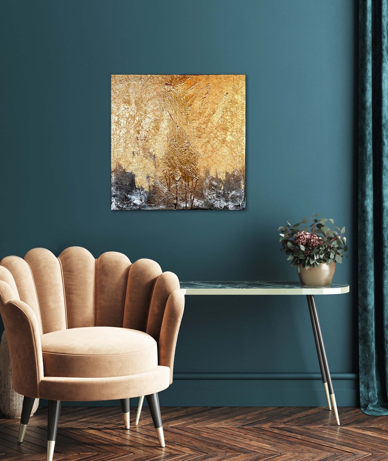 Golden Lights by Simone UrbanietzPreiss (2023) Painting Acrylic