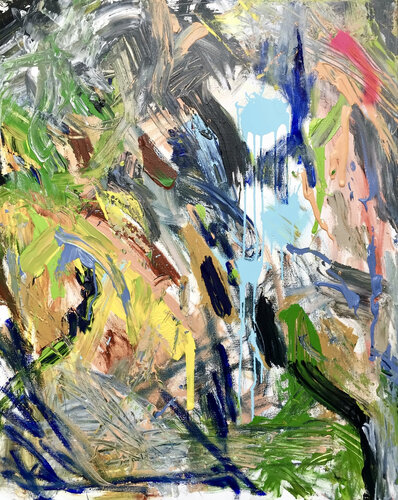Blue Lagoon van Krisztina Horvath, Schilderij te koop op Singulart