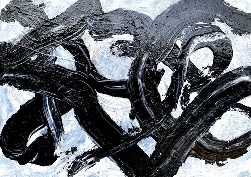 Do Slow Down (Zen Study) van Krisztina Horvath, Schilderij te koop op Singulart