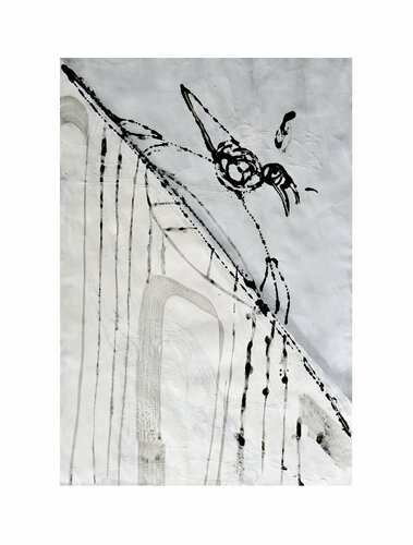 Vogel rechts hinab van Mathias Wunderlich, Werk op papier te koop op Singulart