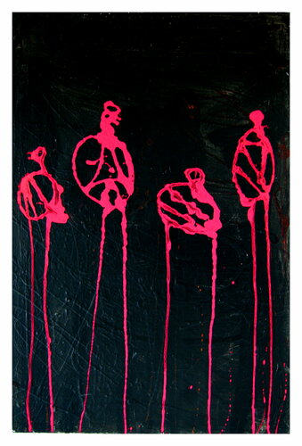 4 Gestalten van Mathias Wunderlich, Schilderij te koop op Singulart