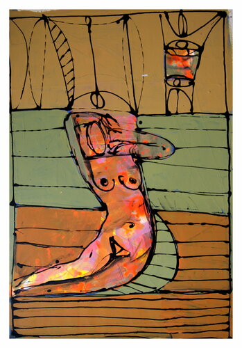 Akt, Allegorie van Mathias Wunderlich, Werk op papier te koop op Singulart