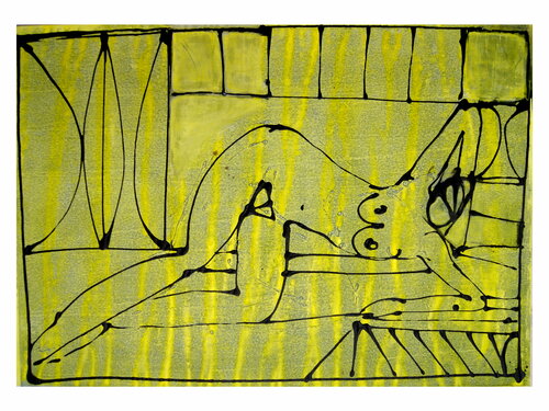 Akt im Intérieur van Mathias Wunderlich, Werk op papier te koop op Singulart