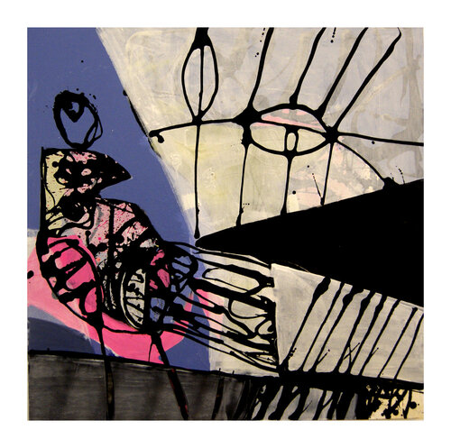 Vogel mit Krone di Mathias Wunderlich, Pittura in vendita su Singulart