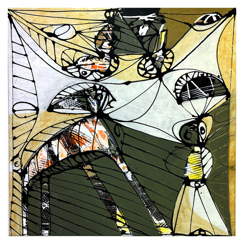 Ungleiches Paar/Zauberwald van Mathias Wunderlich, Schilderij te koop op Singulart