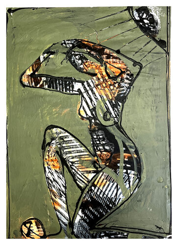 Akt mit Frucht und Gestirn van Mathias Wunderlich, Schilderij te koop op Singulart