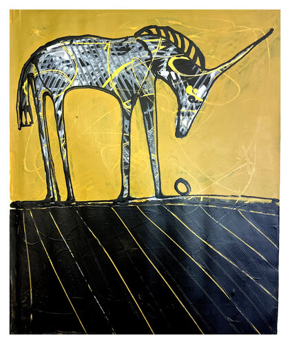 Einhorn van Mathias Wunderlich, Schilderij te koop op Singulart